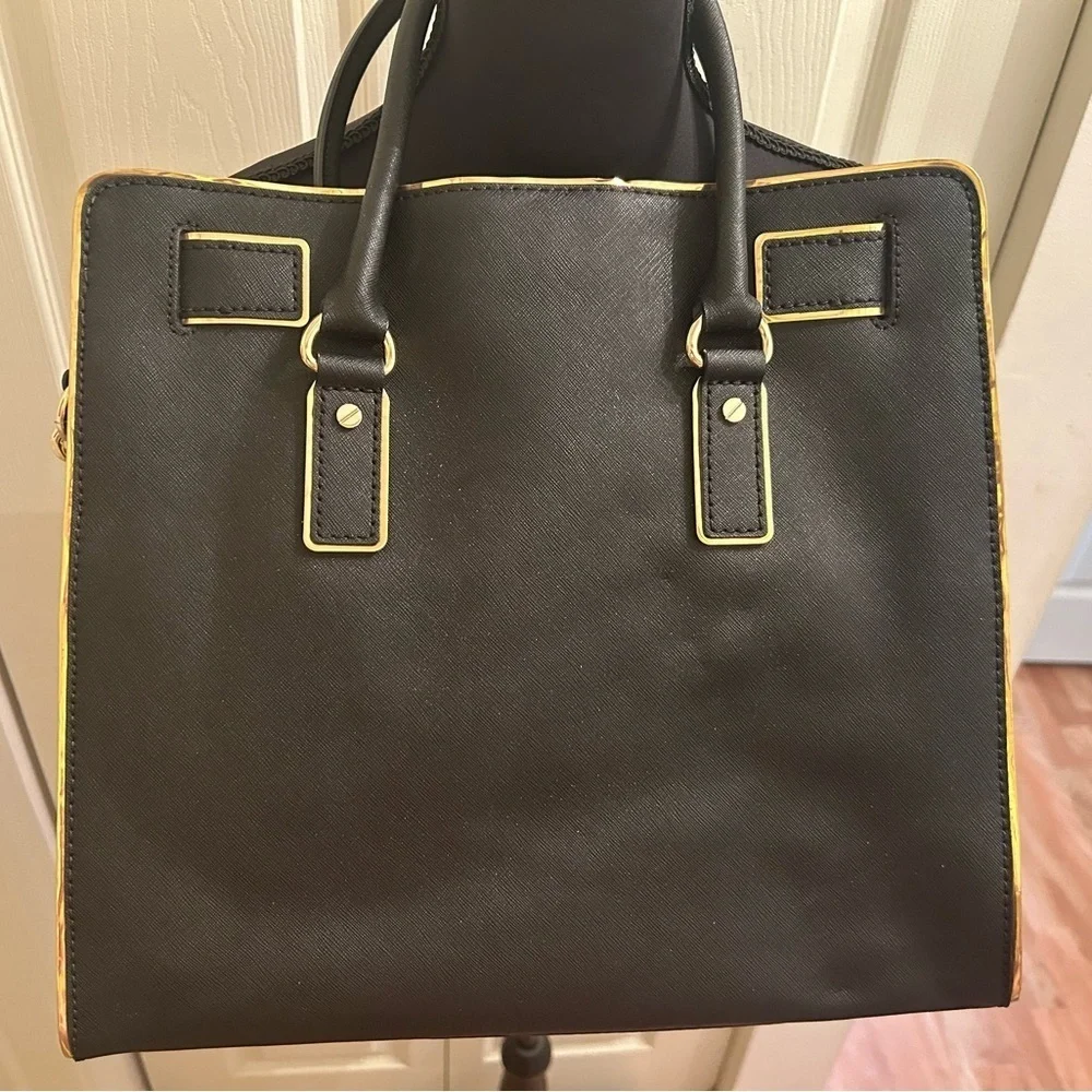 Michael Kors Hamilton Elegant Black and Gold Women's Tote
